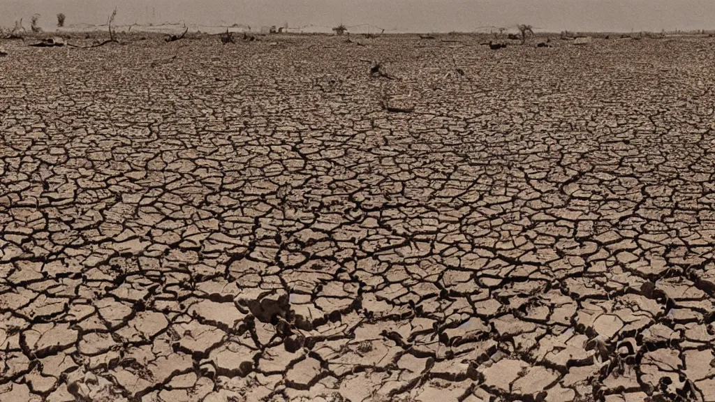 Prompt: 1 9 8 4 ethiopian famine and drought, 8 k, wide angle shot, cover of new york times