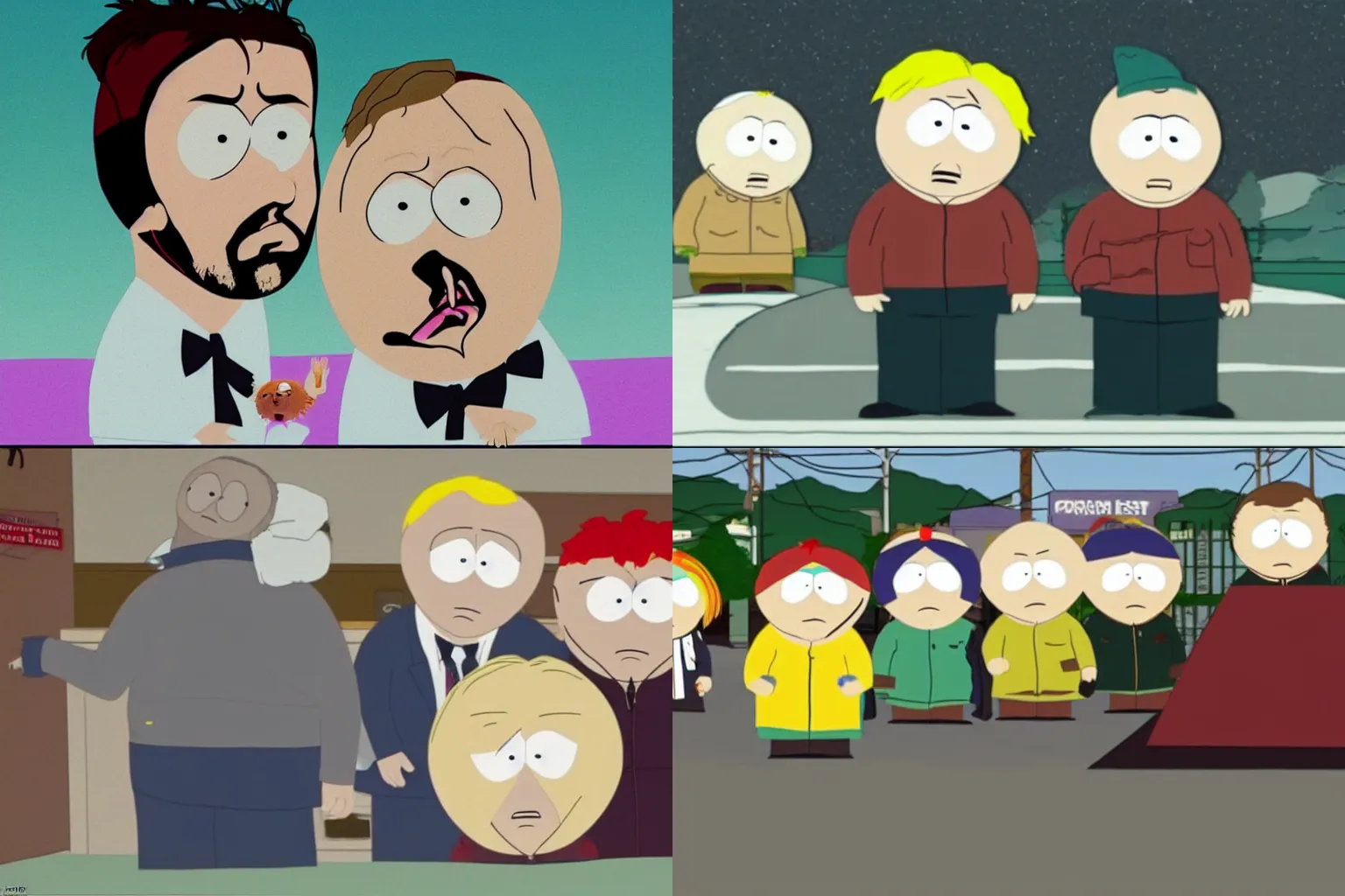 Prompt: Ryan Gosling being parodied on South Park,