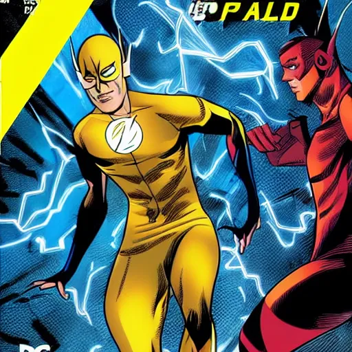 Image similar to reverse flash in blue outfit, dc comic cover