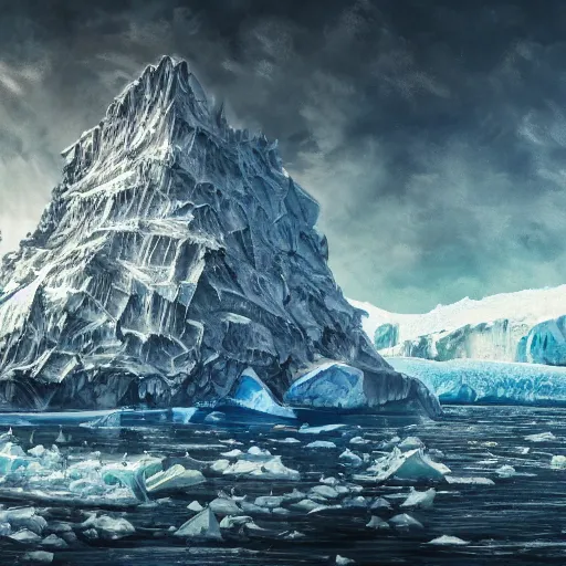 Image similar to epic masterpiece of chromium heaven in Antarctica origin mythos, cinematic, establishing shot, extremely high detail, photorealistic, cinematic lighting, intricate line drawings, 8k resolution