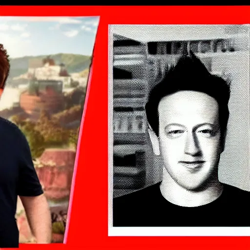 Image similar to mark zuckemberg in dragonball z