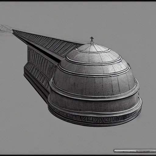Image similar to bullet in the kremlin shape, dome form, digital art, 3 d high details render, unreal