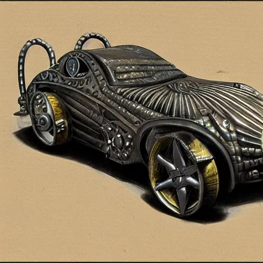 Prompt: steampunk corvette, concept art