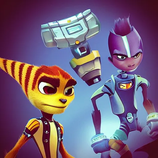 Prompt: “ sketch Ratchet and clank”