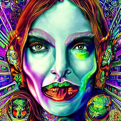 Prompt: an extremely psychedelic portrait of hocus pocus, surreal, lsd, face, detailed, intricate, elegant, lithe, highly detailed, digital painting, artstation, concept art, smooth, sharp focus, illustration, art