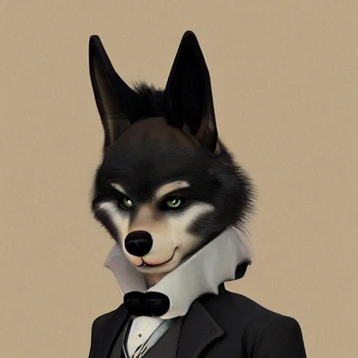 Image similar to An Anthropomorphic Wolf dressed in male victorian era clothing, artstation, award winning masterpiece, ultra detailed, furry art