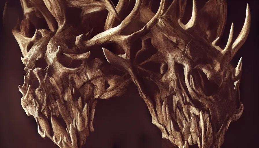 Prompt: deer skull mask ultra detailed fantasy, extremely detailed, jama jurabaev, greig fraser, roger deakins, shaddy safadi, feng shu, neil blevins, trending on artstation, high quality, brush stroke