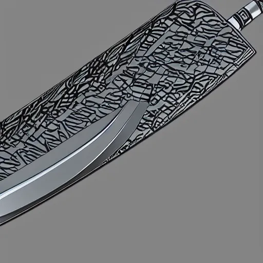 Image similar to cad render of a generative design knife