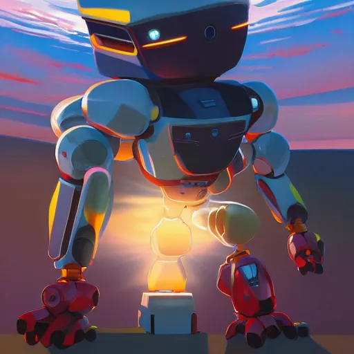 Image similar to metabots medabots medarotto medarot robot minimalist comics, behance hd by jesper ejsing, by rhads, makoto shinkai and lois van baarle, ilya kuvshinov, rossdraws global illumination ray tracing hdr radiating a glowing aura