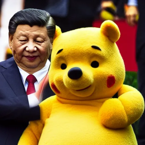 Image similar to Xi Jinping as Winnie The Pooh