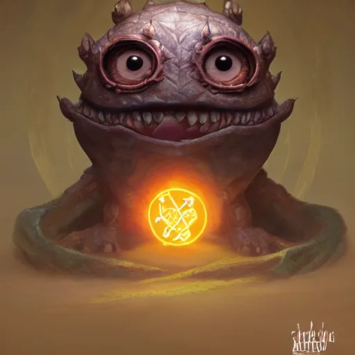 Image similar to a DND small cute beholder, made by Stanley Artgerm Lau, WLOP, Rossdraws, ArtStation, CGSociety, concept art, cgsociety, octane render, trending on artstation, artstationHD, artstationHQ, unreal engine, 4k, 8k,