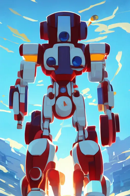 Image similar to metabots medabots medarotto medarot robot minimalist comics, behance hd by jesper ejsing, by rhads, makoto shinkai and lois van baarle, ilya kuvshinov, rossdraws global illumination ray tracing hdr radiating a glowing aura