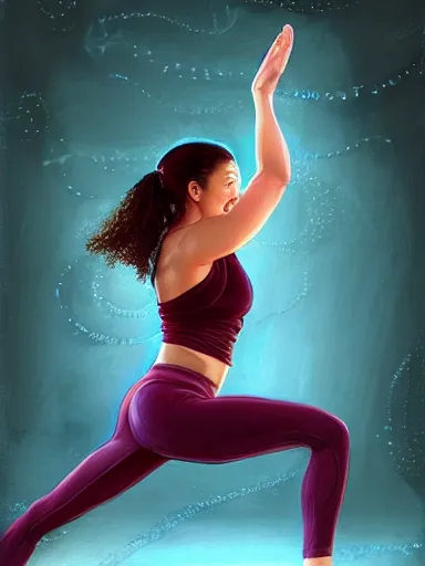 ArtStation - Beautiful girl in white sport yoga pants