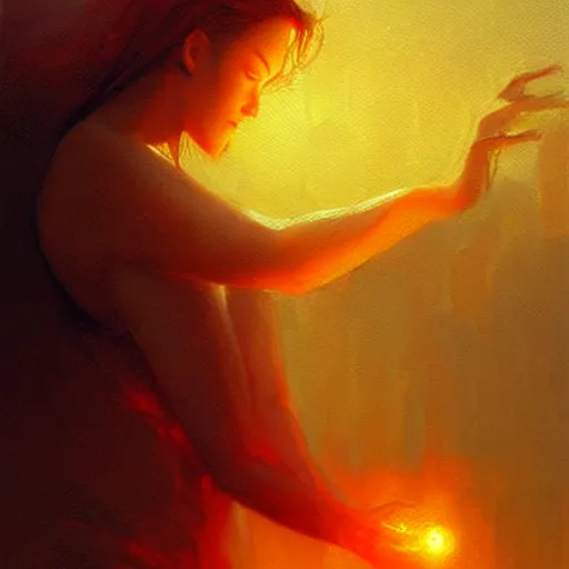 Image similar to glossy liquid honey drops flowing like translucent amber, backlit, sunset, refracted lighting, art by collier, albert aublet, krenz cushart, artem demura