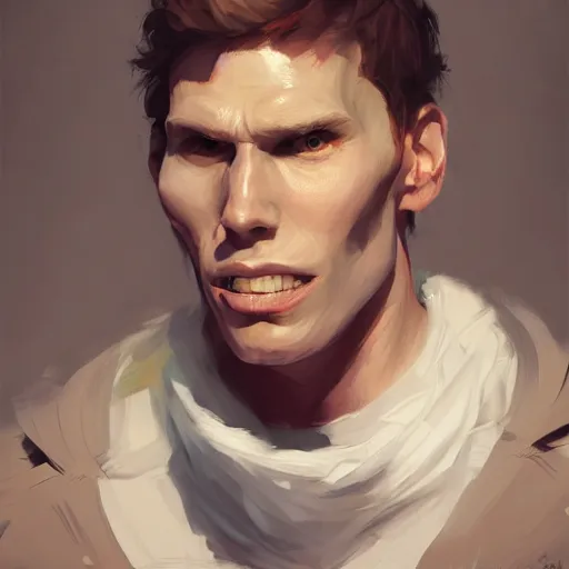 Image similar to a portrait of jerma985 by Greg Rutkowski, digital art, horror, trending on artstation, anime arts, featured on Pixiv, HD, 8K, highly detailed, good lighting, beautiful, epic, masterpiece - H 768