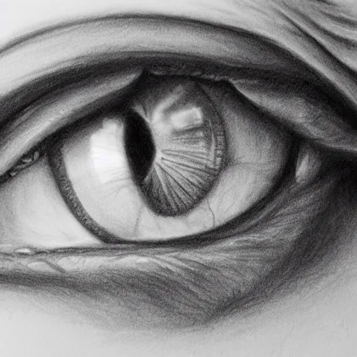 Image similar to extremely detailed pencil sketch of an eye