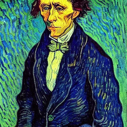 Image similar to chopin painted by van gogh