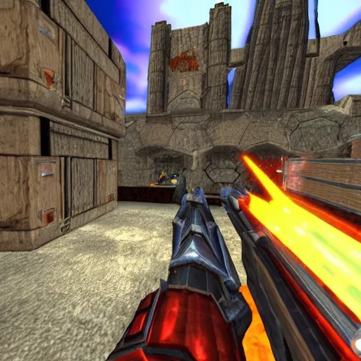 Prompt: john carmack plays quake 3 arena