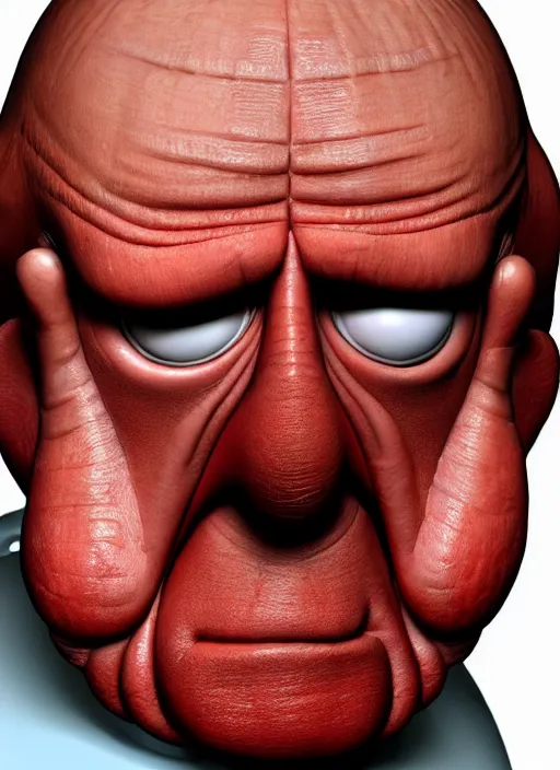 Image similar to photorealistic 3 0 0 0 ( dr. john a. zoidberg ), portrait photography feroflex photorealistic studio lighting ektachrome detailed intricate face details, ultradetails, beautiful face, realistic shaded perfect face, extremely fine details