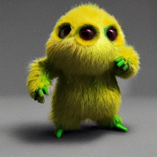 Image similar to high quality 3 d render cyberpunk very tennis ball monster highly detailed, unreal engine cinematic smooth, in the style of blade runner & detective pikachu, basil gogos, chalk, low angle, uhd 8 k, sharp focus, illustrated by basil gogos