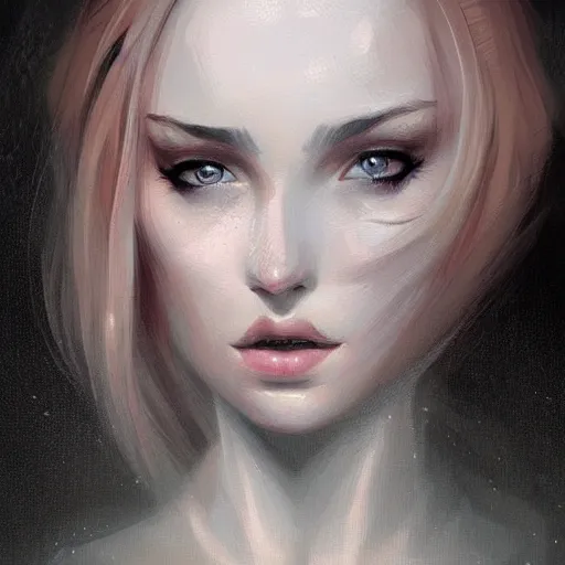 Image similar to a painting in the style of charlie bowater and in the style of stephen bauman. smooth, sharp focus, semi - realism.