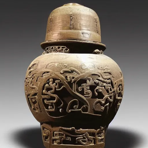 Prompt: “ ancient chinese bronze urn ”