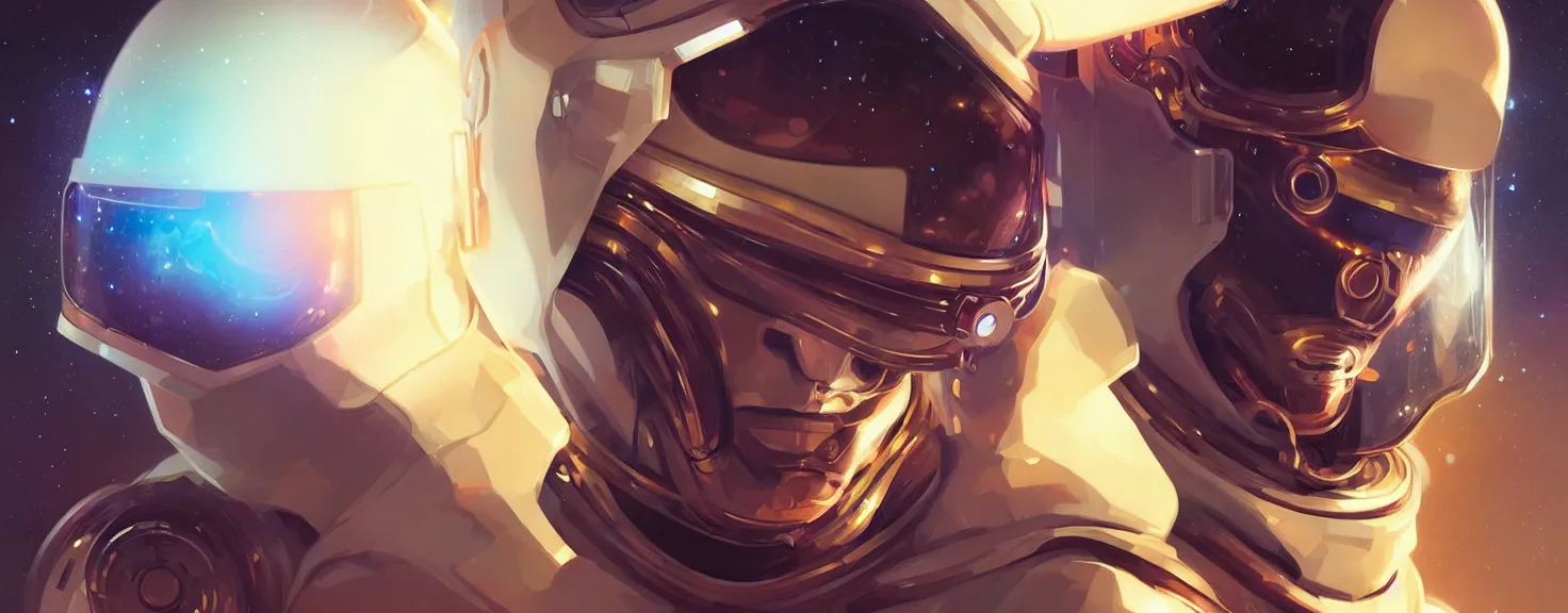 Image similar to Spaceman man futuristic portrait, highly detailed, digital painting, artstation, concept art, smooth, sharp focus, illustration, art by artgerm and greg rutkowski and alphonse mucha