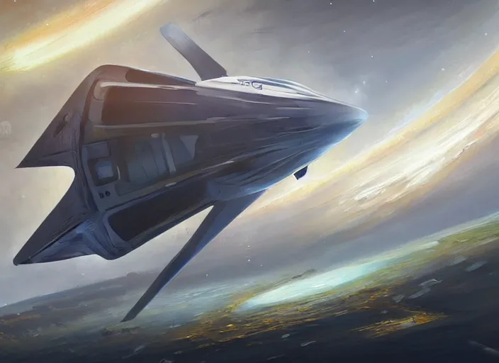 Image similar to concept art of spacex, oil painting by jama jurabaev, extremely detailed, brush hard, artstation, for aaa game, high quality