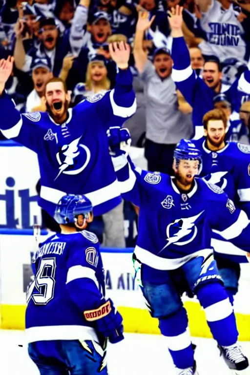 Image similar to tampa bay lightning winning the stanley cup