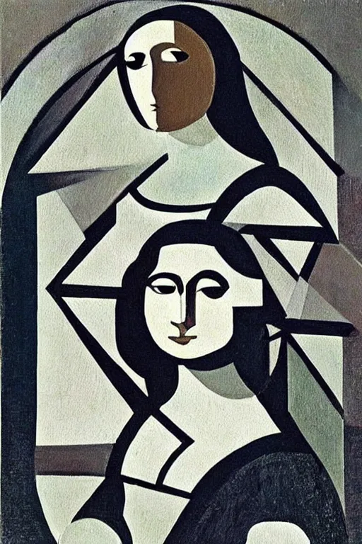 Prompt: “Modern abstract Cubistic Mona Lisa in the cubism style of Picasso.”