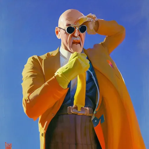 Image similar to greg manchess portrait painting of doctor eggman, medium shot, asymmetrical, profile picture, organic painting, sunny day, matte painting, bold shapes, hard edges, street art, trending on artstation, by huang guangjian and gil elvgren and sachin teng