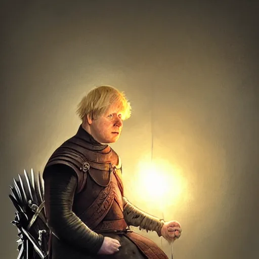 Image similar to boris johnson in game of thrones, anatomy, bathed in light, highly detailed, photorealistic, artstation, smooth, sharp focus, illustration, unreal engine 5, 8 k, art by artgerm and greg rutkowski and edgar maxence