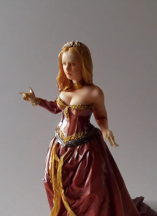 Image similar to 80mm, resin detailed model figure of a female wearing a baroque dress