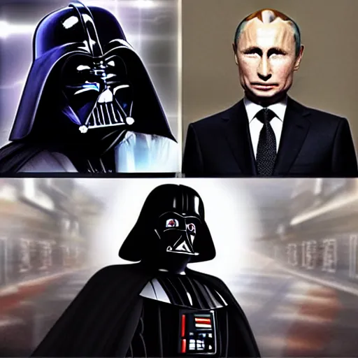 Image similar to “ putin as a darth vader ”