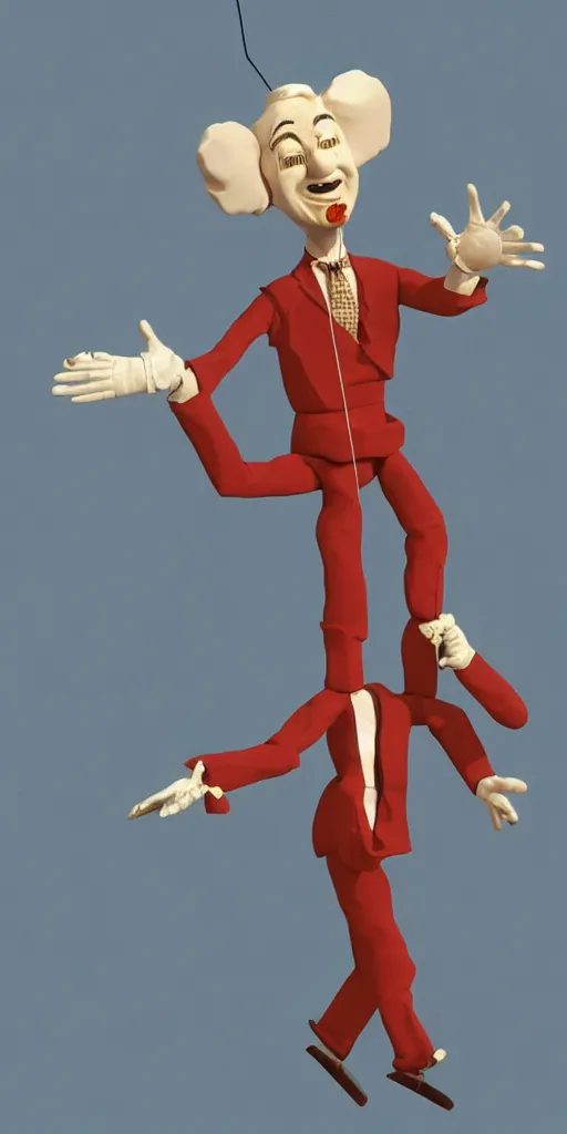 Image similar to Steve Martin as a marionette, 3d rendered style