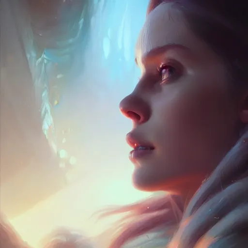 Image similar to beautiful oil painting, high detail, oil painting, greg rutkowski, charlie bowater, beeple, unreal 5, daz, hyperrealistic, octane render, rpg portrait, dynamic lighting, fantasy art, beautiful face