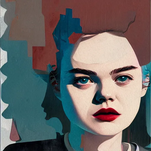 Prompt: Elle Fanning in Breaking Bad picture by Sachin Teng, asymmetrical, dark vibes, Realistic Painting , Organic painting, Matte Painting, geometric shapes, hard edges, graffiti, street art:2 by Sachin Teng:4