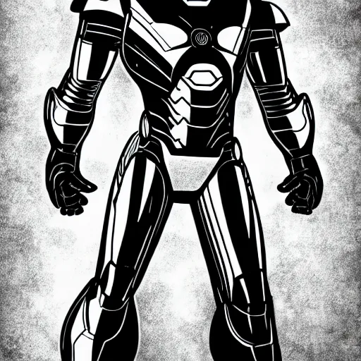 Image similar to iron man, line art!!!!!!!!!!!!!