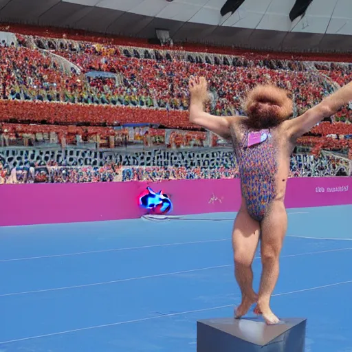 Prompt: hairy cobi from the Barcelona olympic games