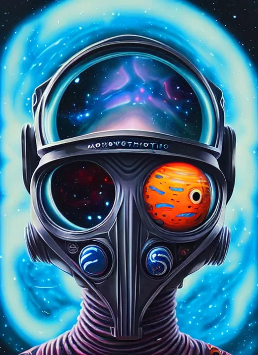 Prompt: cosmic lovecraft astronaut portrait, pixar style, by tristan eaton stanley artgerm and tom bagshaw.