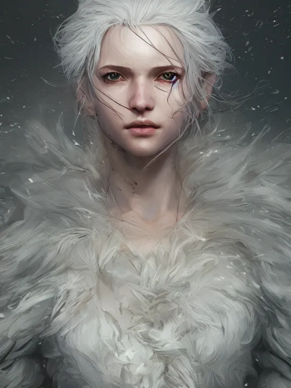 Image similar to winds of winter, au naturel, hyper detailed, digital art, trending in artstation, cinematic lighting, studio quality, smooth render, unreal engine 5 rendered, octane rendered, art style by klimt and nixeu and ian sprigger and wlop and krenz cushart