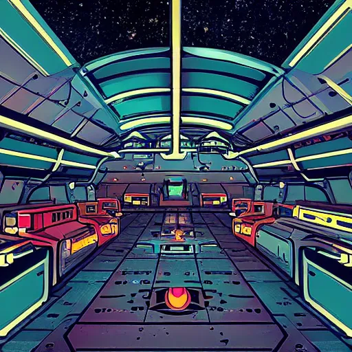 Prompt: retro scifi spaceport