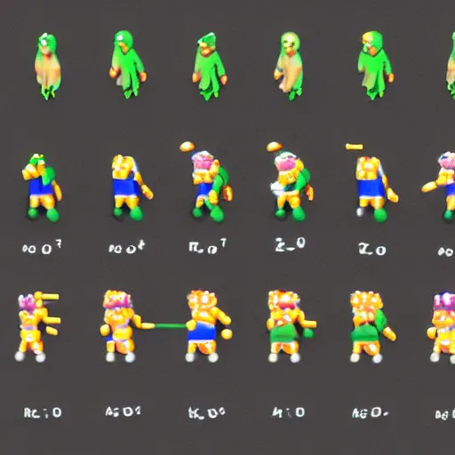 Image similar to spritesheet warriers top down view