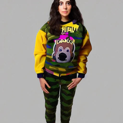 Prompt: hila klein, teddy fresh, fortnite skin, loading screen