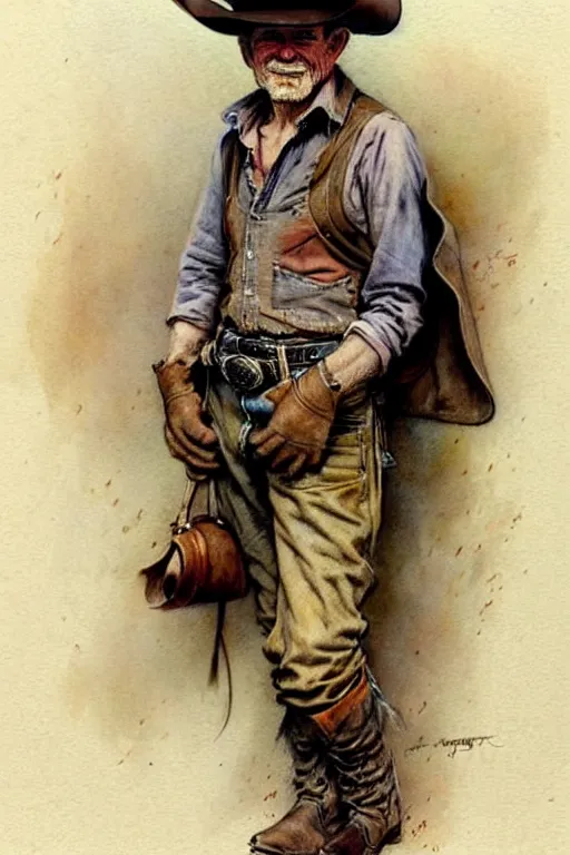 Prompt: (((((1950s wold west cowboy . muted colors.))))) by Jean-Baptiste Monge !!!!!!!!!!!!!!!!!!!!!!!!!!!