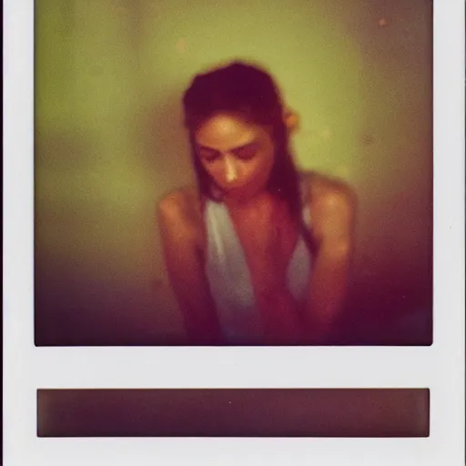 Image similar to polaroid of a dream of an artist