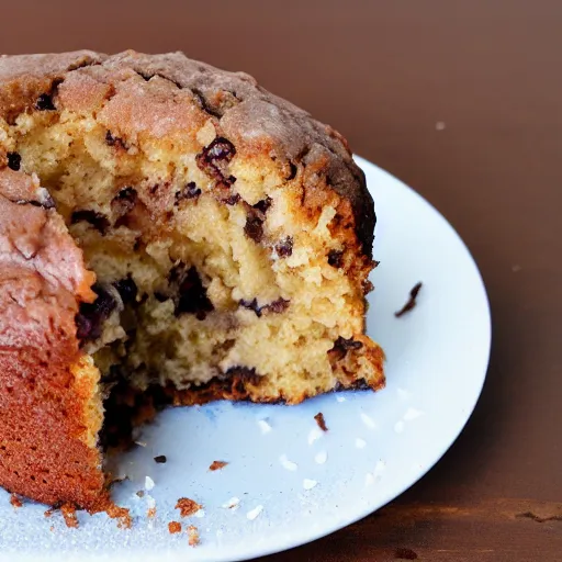 Prompt: sinkhole inside of gigantic muffin, 5 5 mm