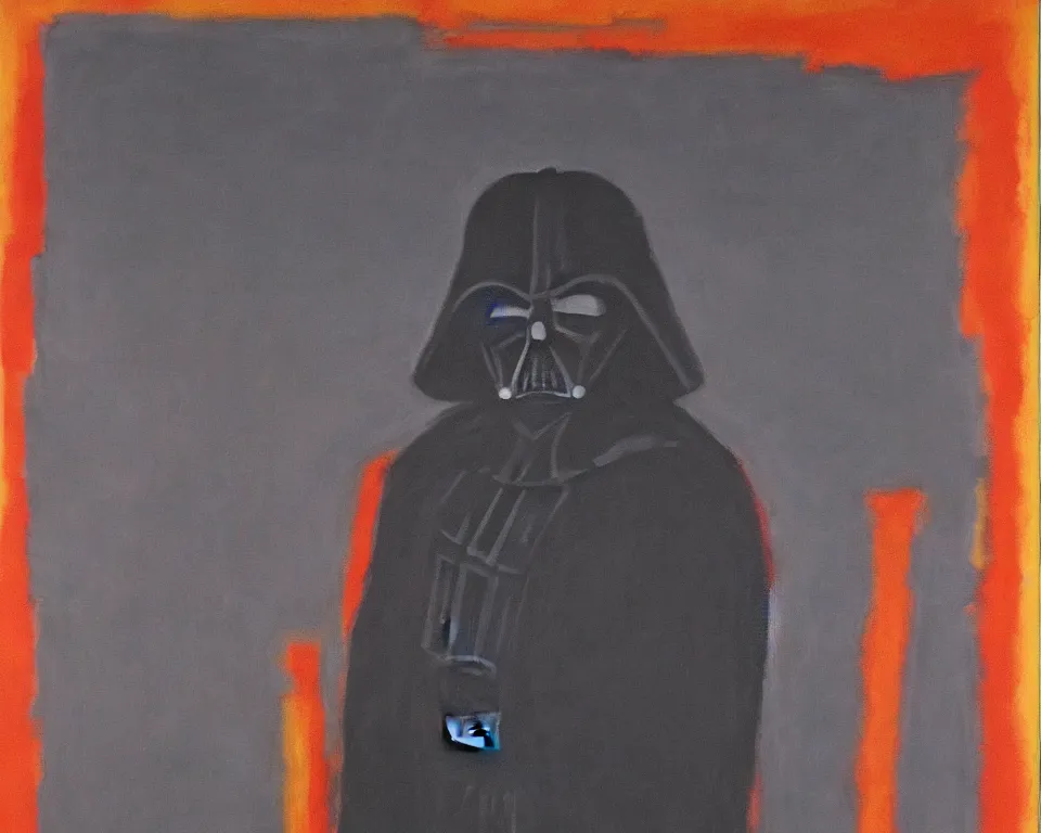 Image similar to Darth Vader in Mark Rothko style