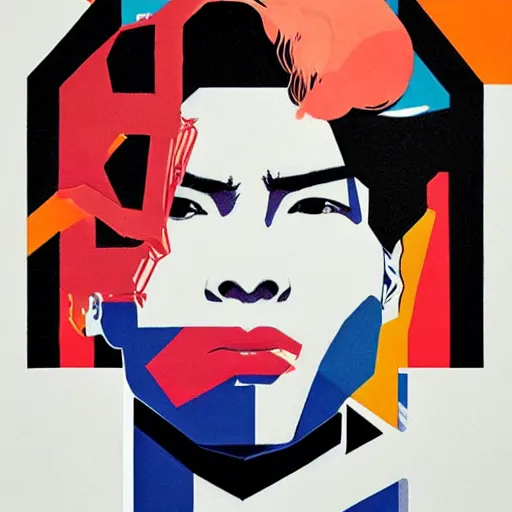 Prompt: YSL x Supreme x Oni Akuma Profile Picture by Sachin Teng, asymmetrical, Organic Painting , Matte Painting, geometric shapes, hard edges, graffiti, street art,:2 by Sachin Teng:4