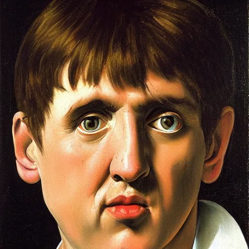 Image similar to painting of peter beardsley by caravaggio